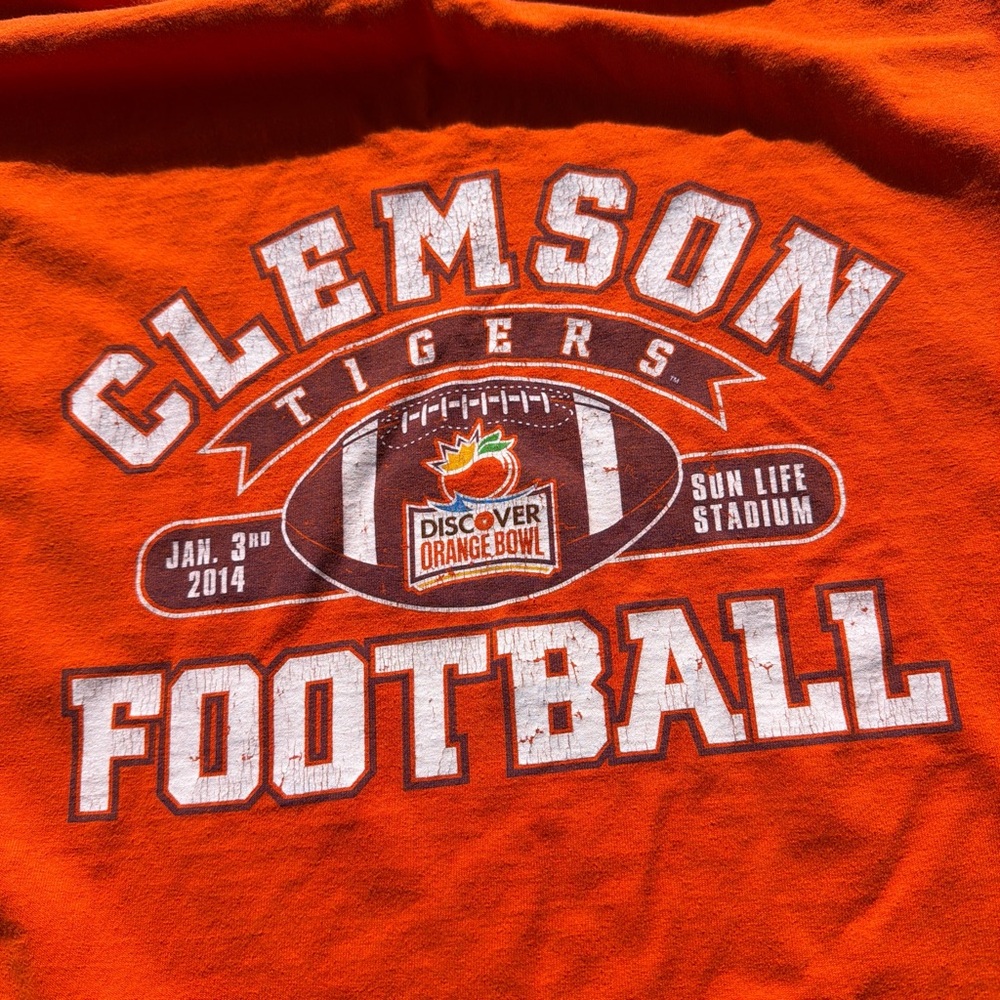 Clemson Tigers Orange Football T-Shirt 2014 - Picture 2 of 5